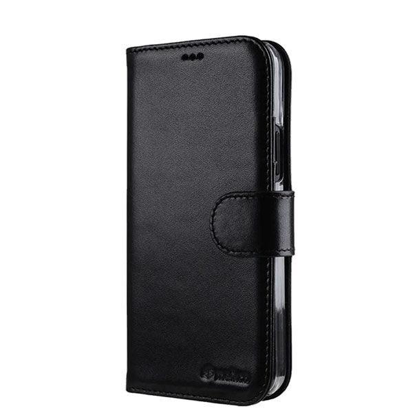 Melkco iPhone 13 Pro Premium Leather Book Cover - Black - Tashqila Melkco iPhone 13 Pro Premium Leather Book Cover - Black - Tashqila